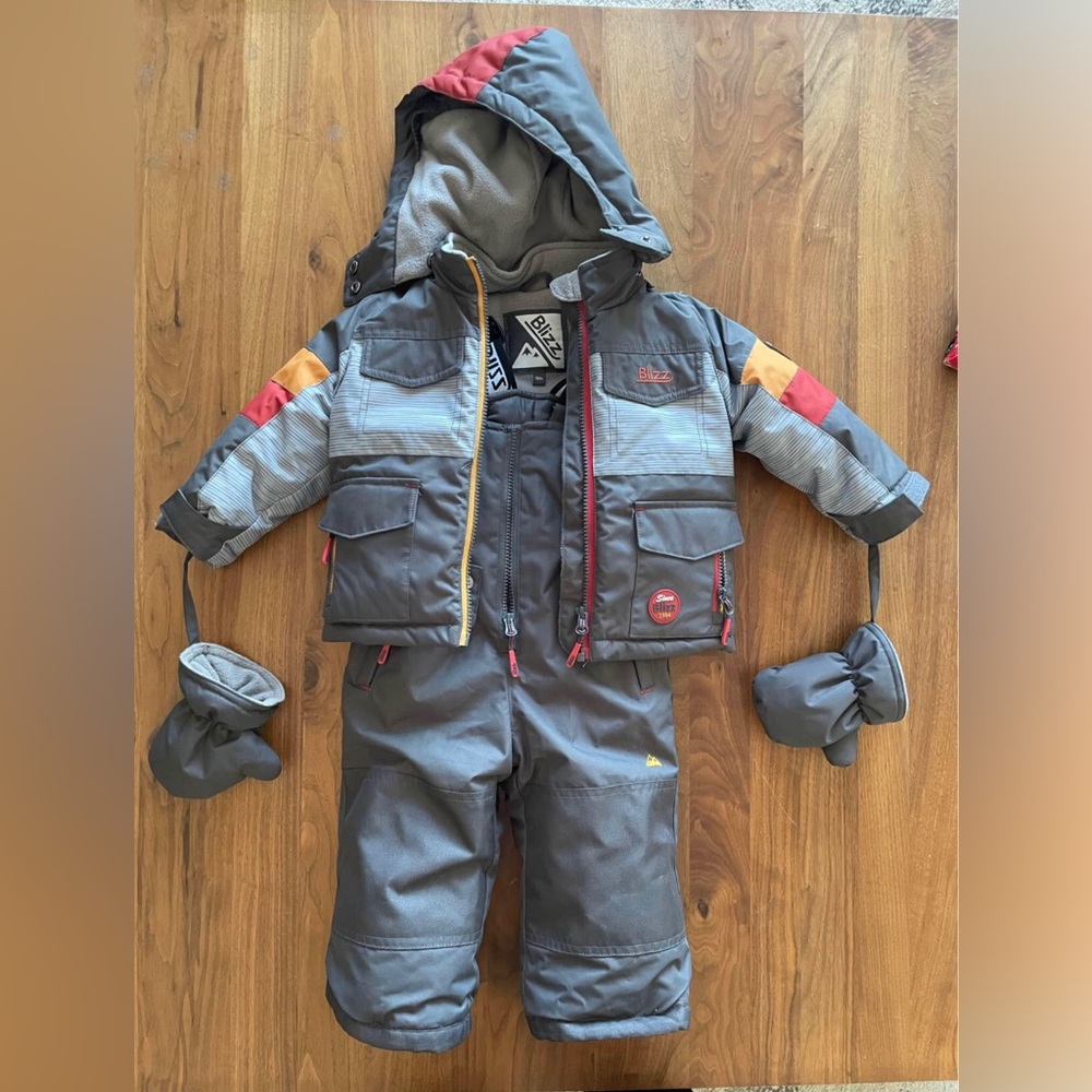 Blizz Gray Winter Jacket and Snow Pants Set